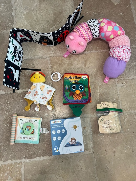 Other - Assorted Baby/Newborn Toys and Closet Labels
